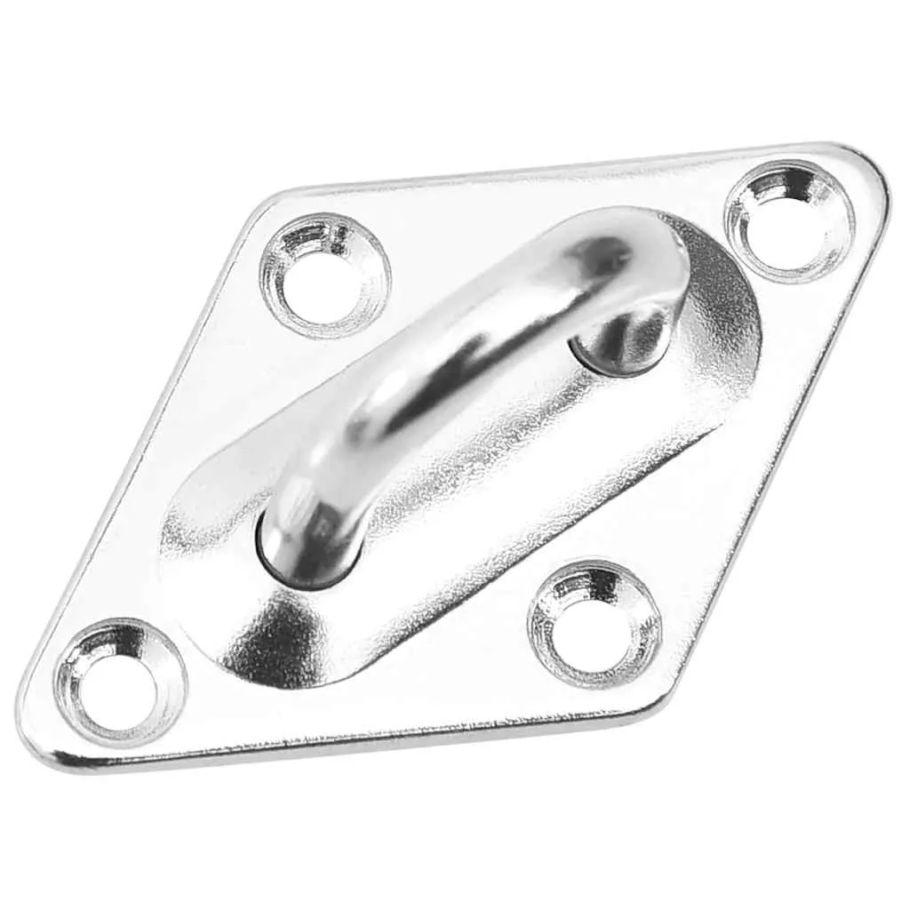 Sonnensegel Montagesatz Edelstahl 80x50 mm Silber Zubehörset