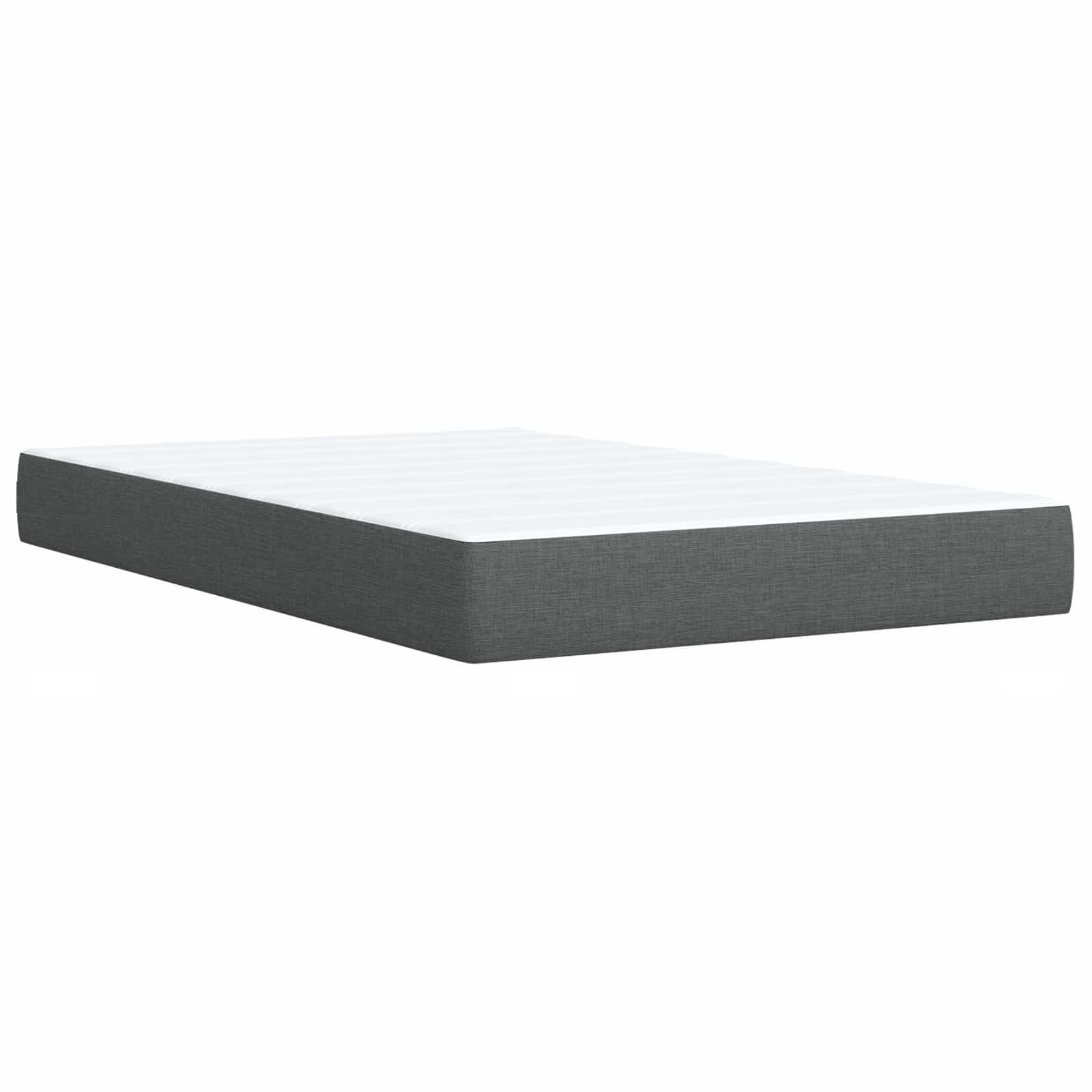 Boxspringbett 120x200 cm mit Topper, Dunkelgrau, Mittelhart