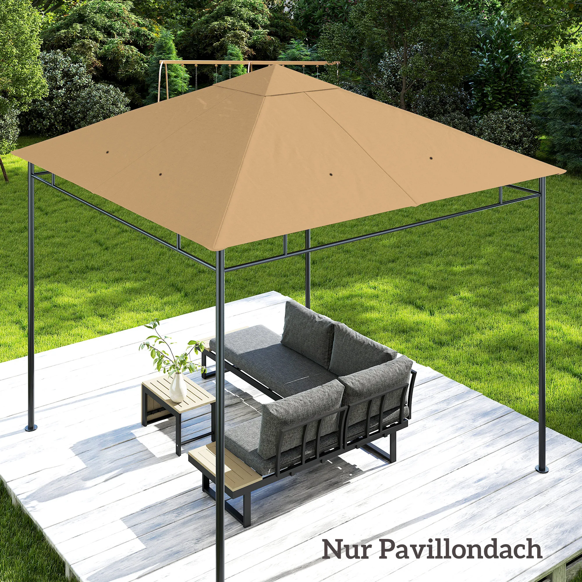 Pavillon Ersatzdach 298x295 cm Beige
