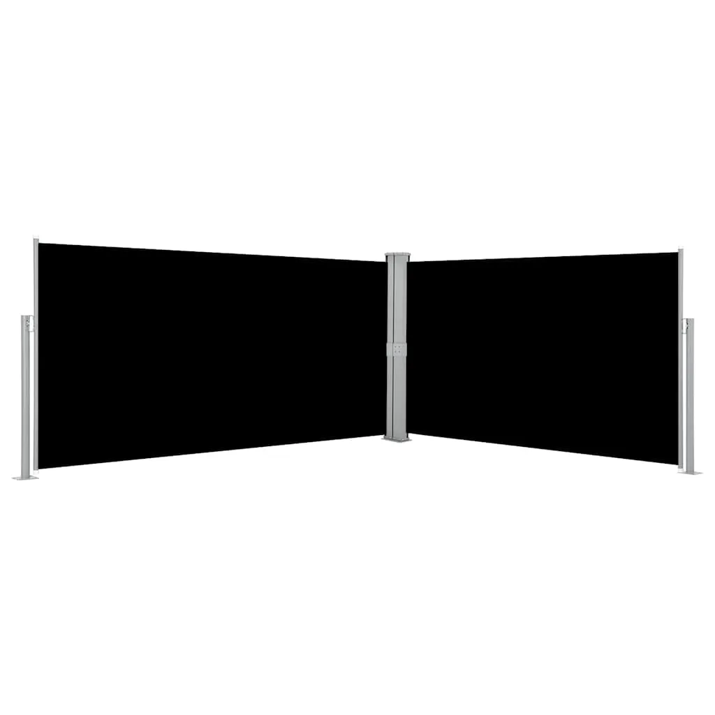 Seitenmarkise Ausziehbar Schwarz 160x600 cm
