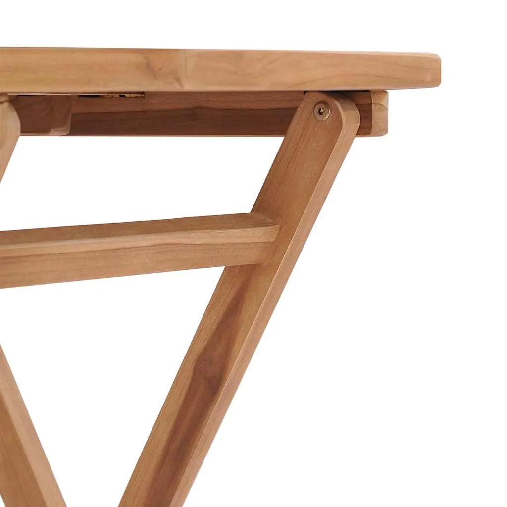 Klappbarer Gartentisch 60x60x75 cm Teak Massivholz