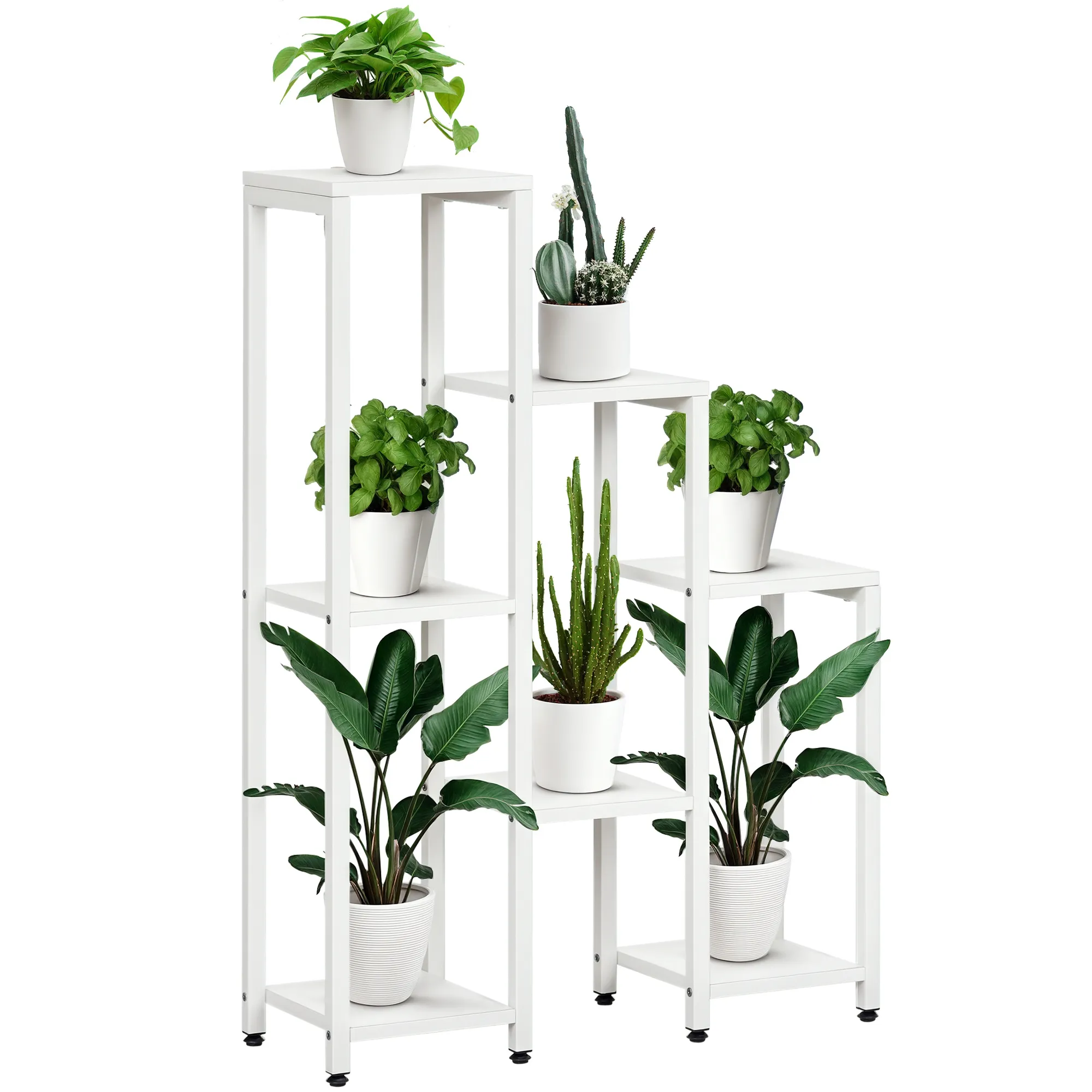 Dekorativer Blumenständer 65L x 23B x 94,5H cm in Weiß