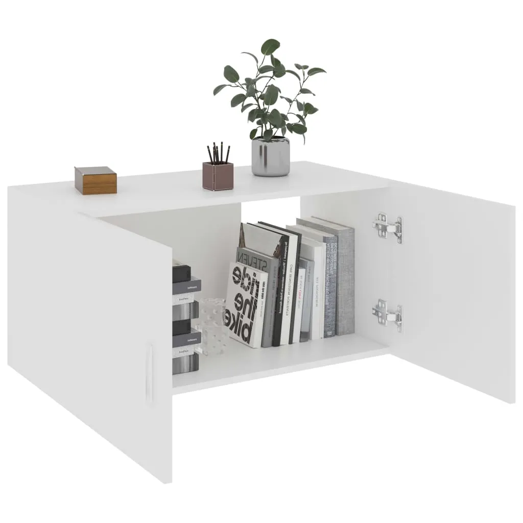 Robuster Wandschrank Weiß 80 x 39 x 40 cm mit 2 Türen