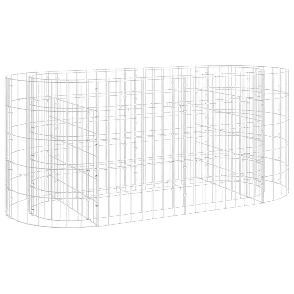 Gabionen-Hochbeet 120x50x50 cm Silber verzinktes Eisen