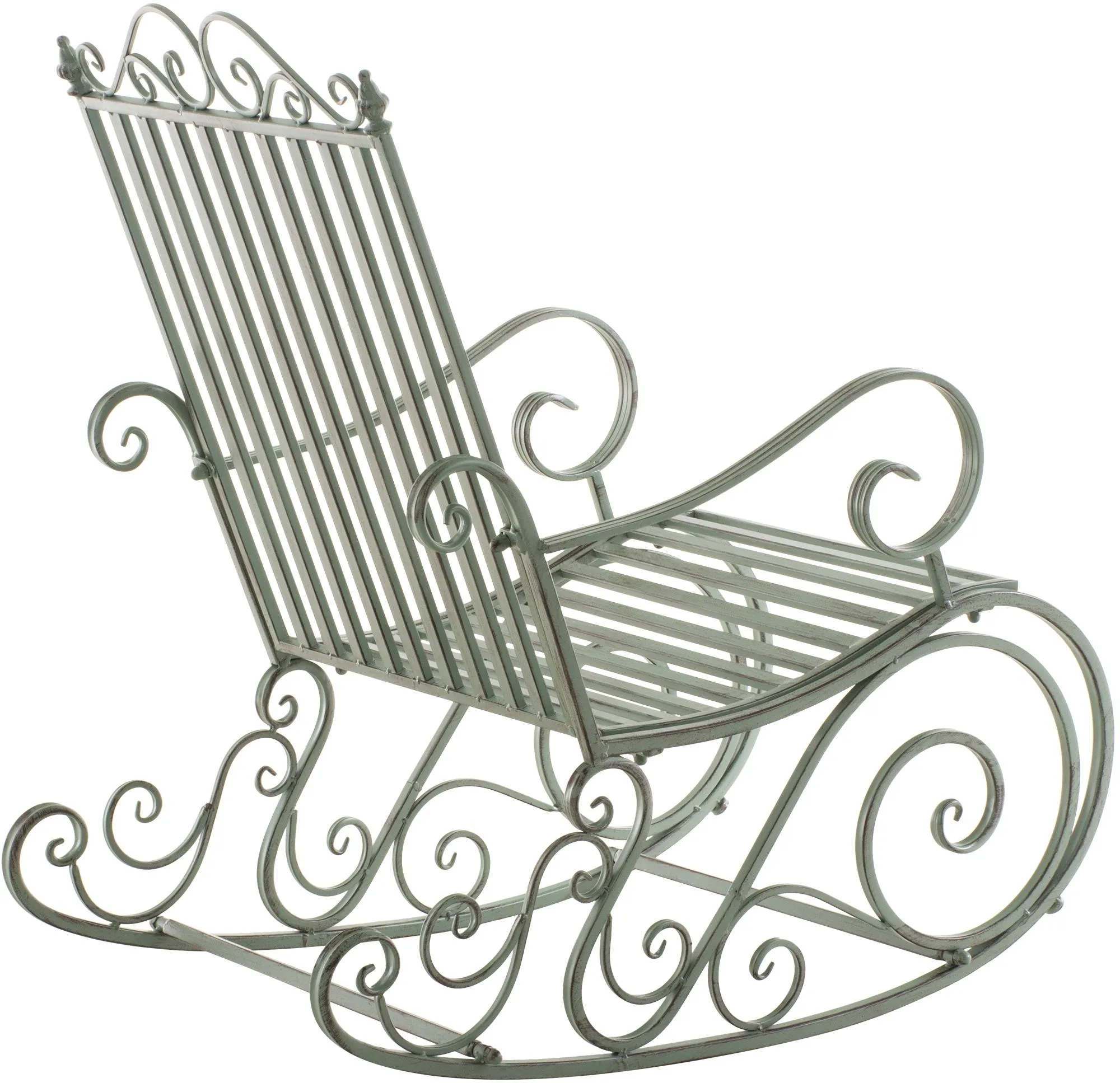 Schaukelstuhl Smilla 94x56x90 cm antik-grün