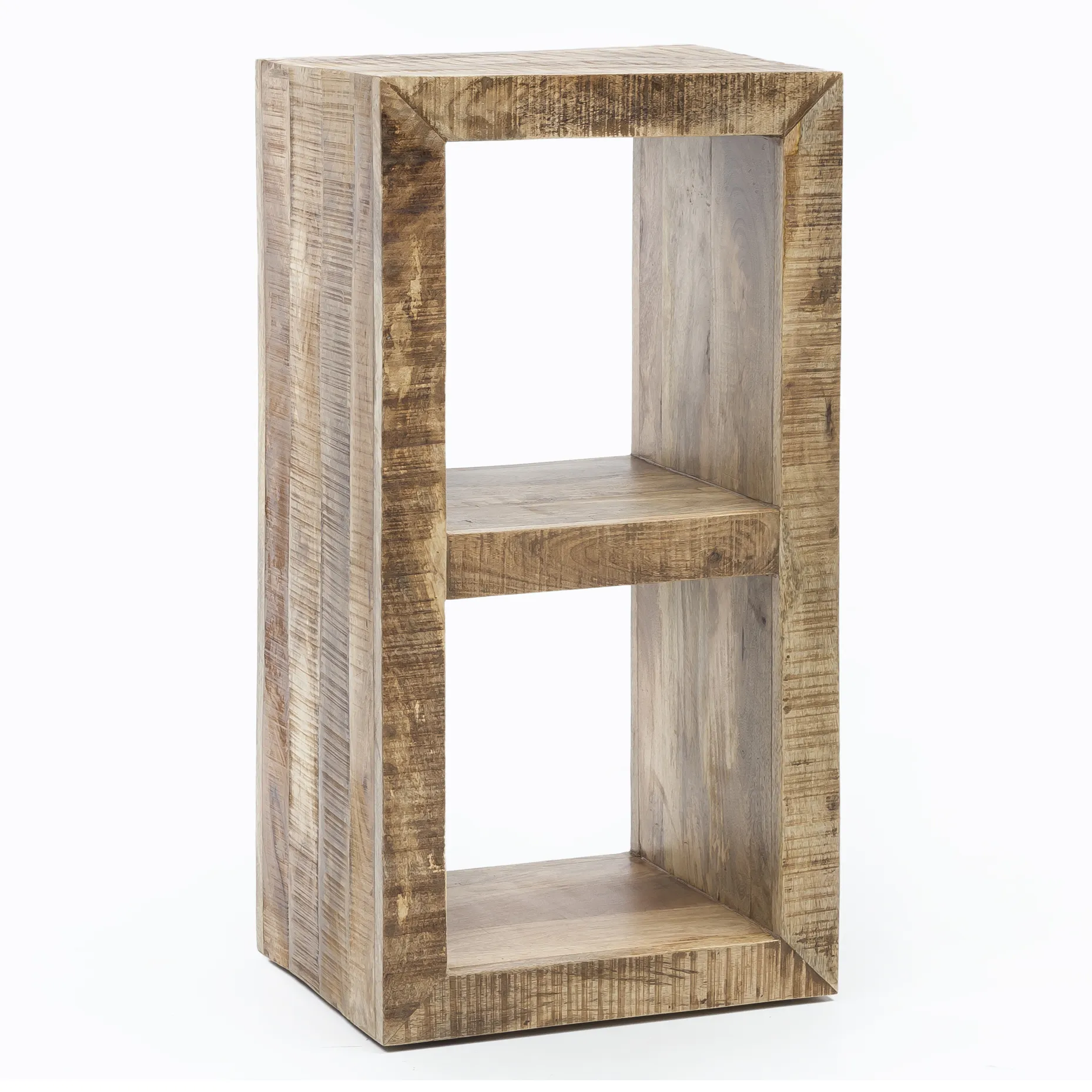 Wohnling Standregal Massivholz Mango 90 x 45 x 35 cm 2 Böden