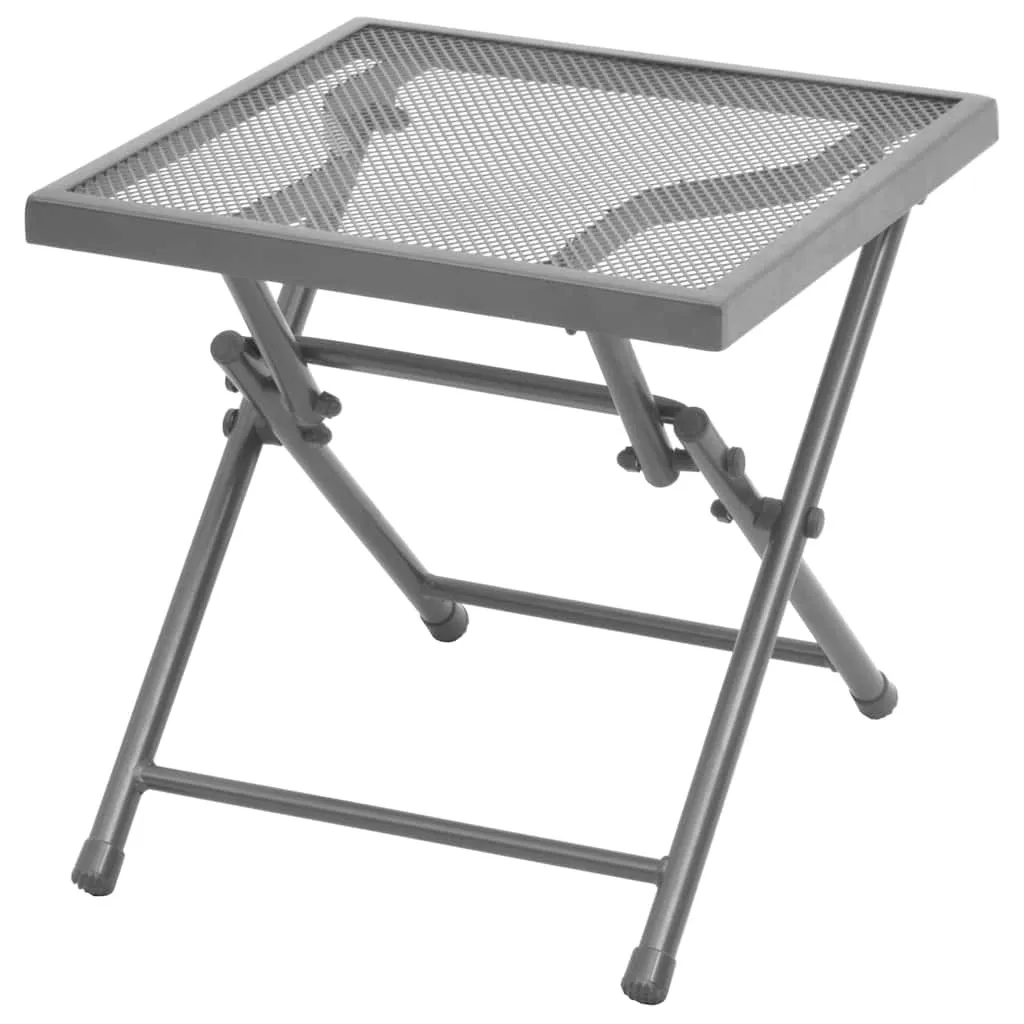 Sonnenliegen-Set Anthrazit 66x(154-183)x(65-103) cm mit Klapptisch 38x38x38 cm