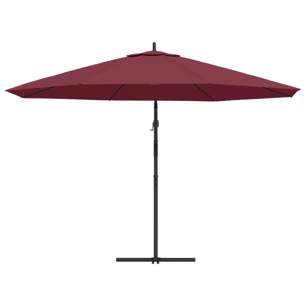 Eleganter Sonnenschirm 350x268 cm Bordeauxrot mit Kurbelmechanismus