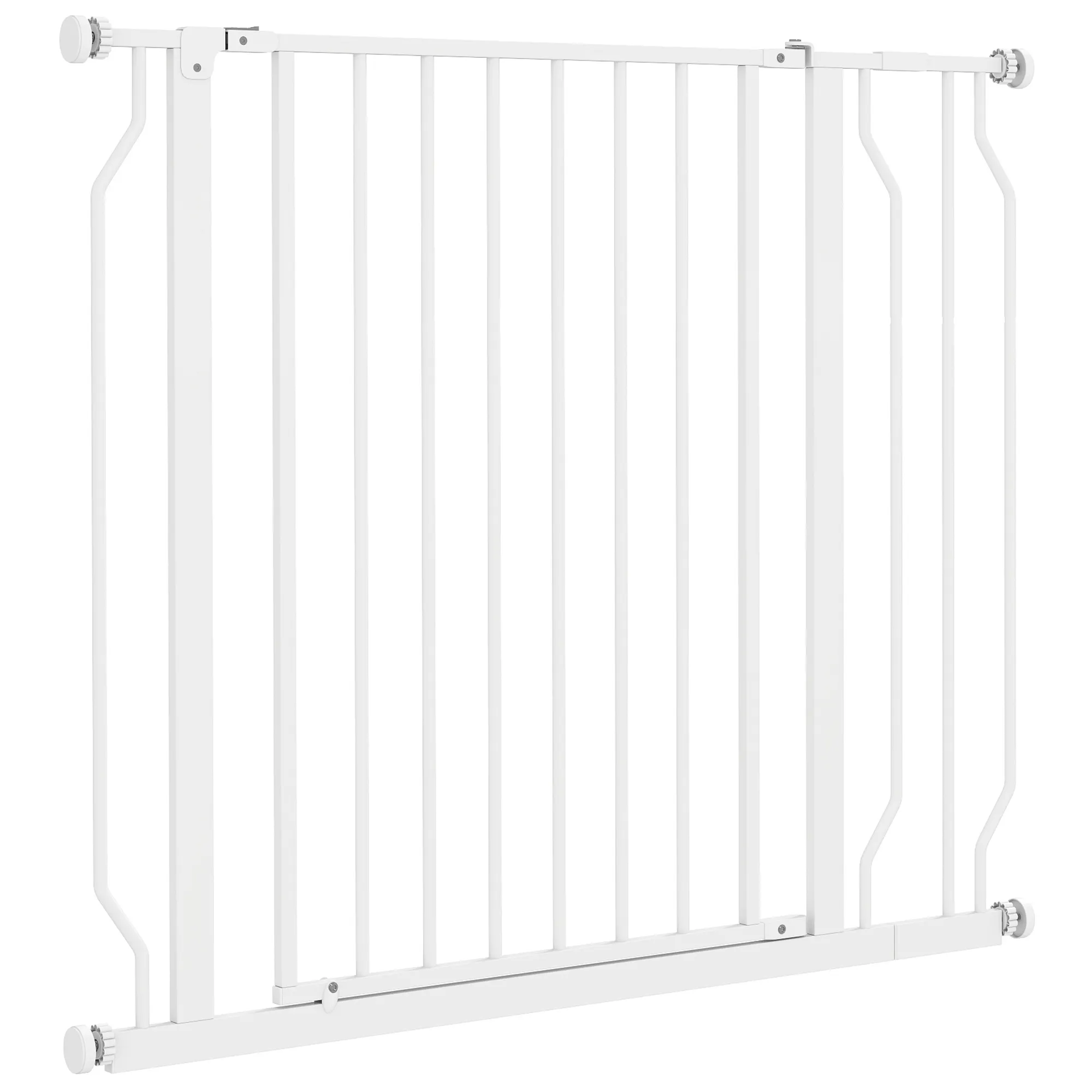 Hundeschutzgitter aus Stahl, verstellbar 75-95 cm, Weiß