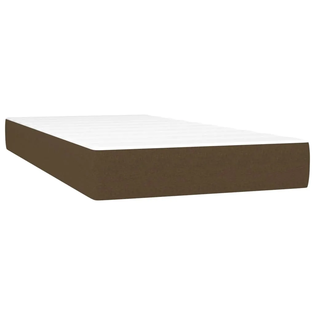 Boxspringbett 200x203 cm Taschenfederkern Dunkelbraun Stoff