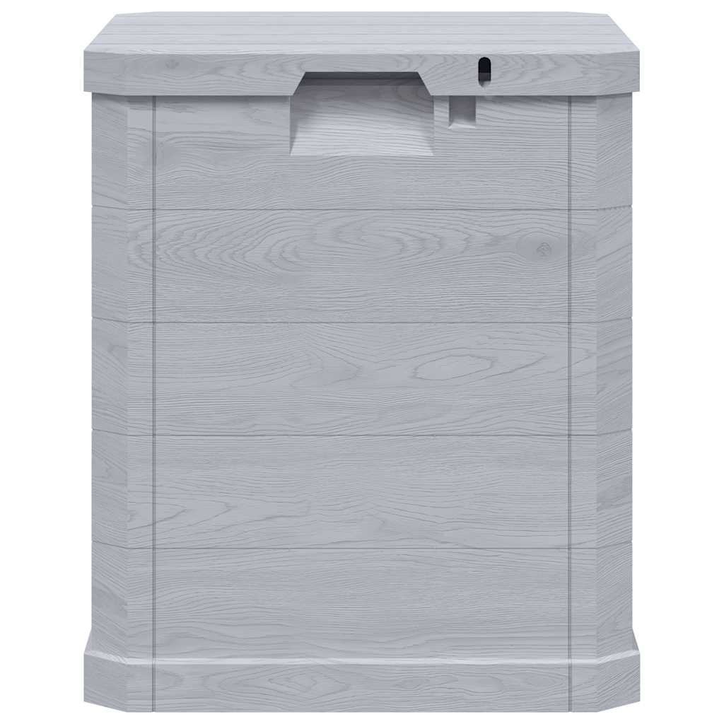 Gartenbox Kunststoff in Holz-Optik Hellgrau 42,5x44x50 cm