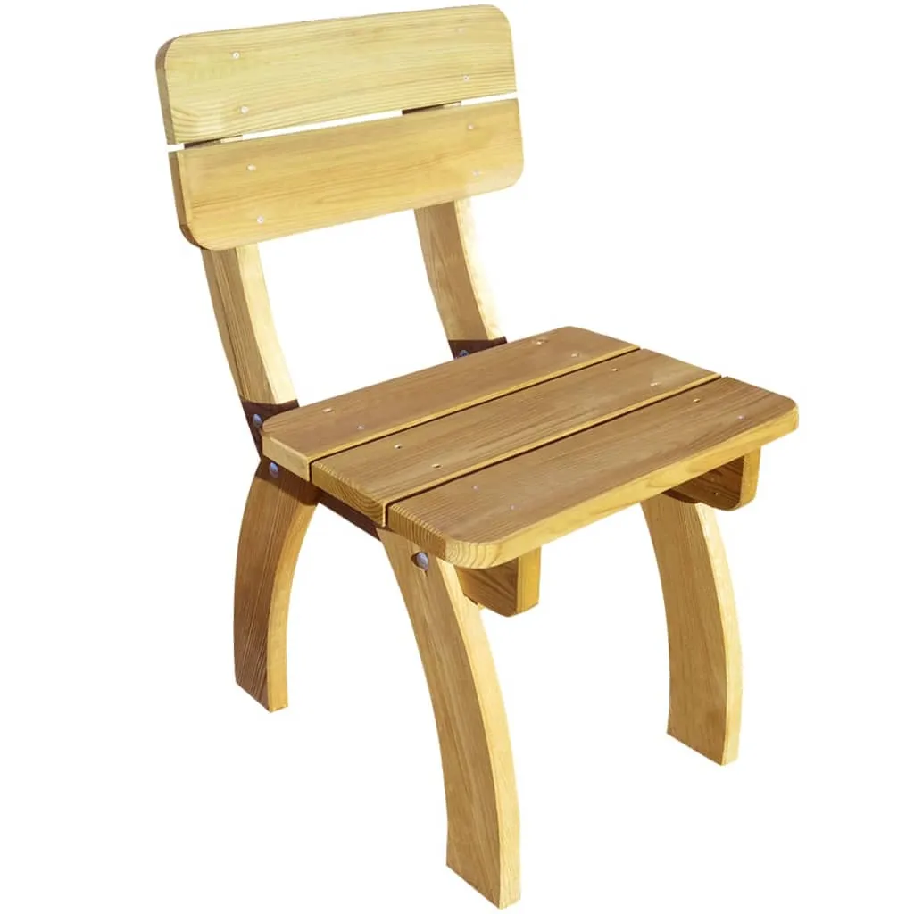 Gartenmöbel-Set Massivholz Grün imprägniert 150x74x75 cm Tisch & Stühle