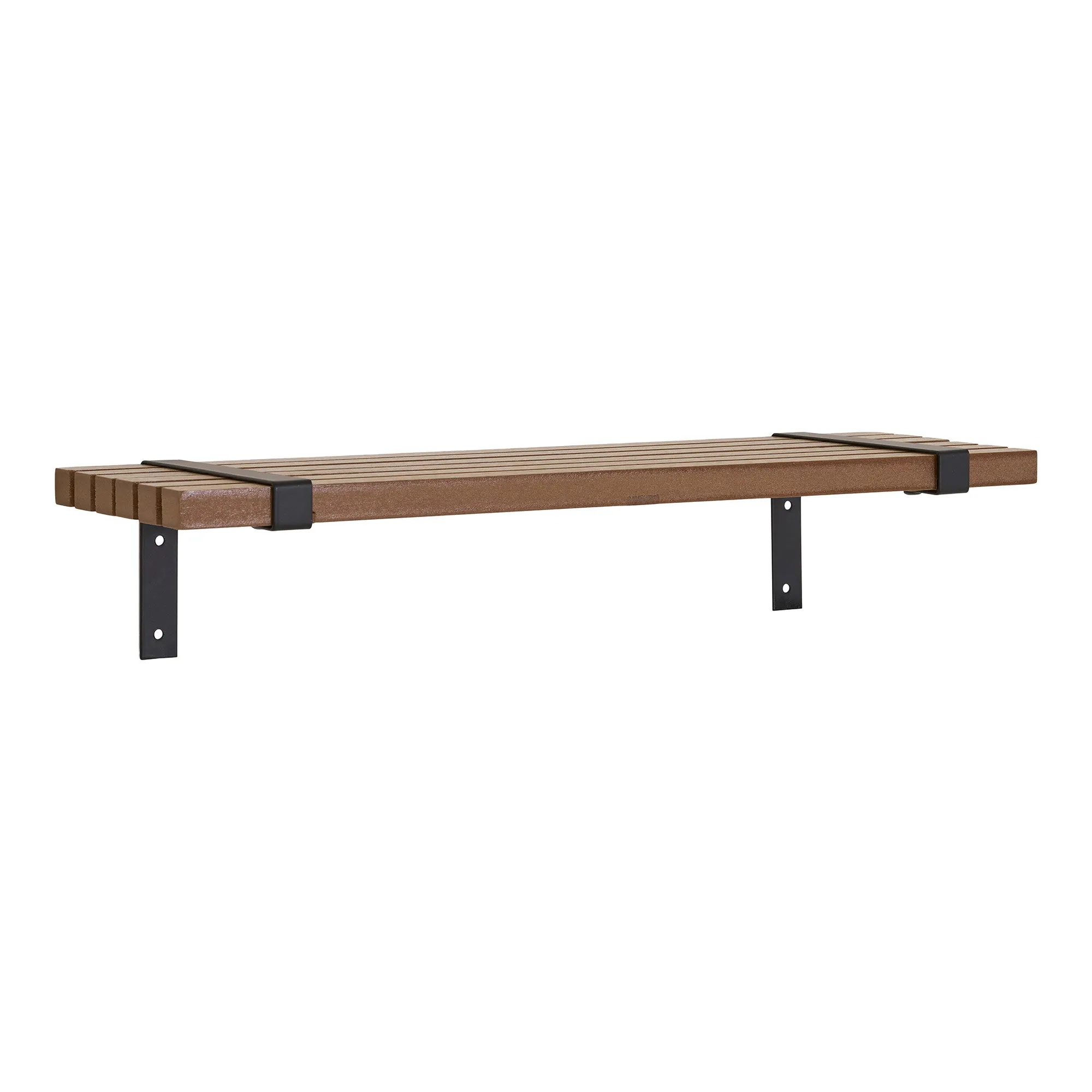 tinkaro Wandregal Luxor MDF, Eschenfurnier, Metall Natur / Schwarz