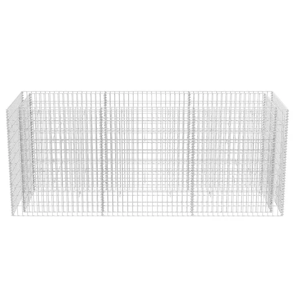 Gabionen-Hochbeet Stahl 270x90x100 cm
