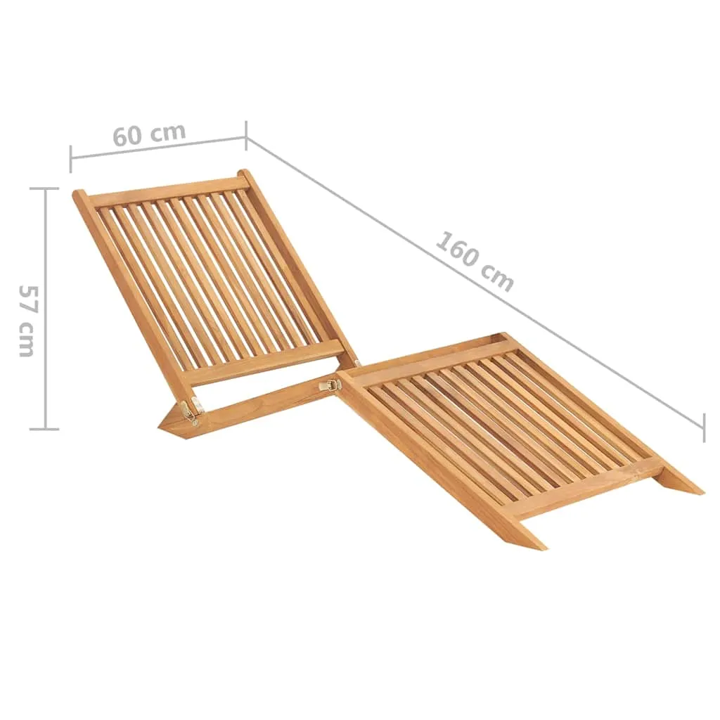 Komfortable Sonnenliege aus Naturholz 60 x 160 x 57 cm, naturfarben