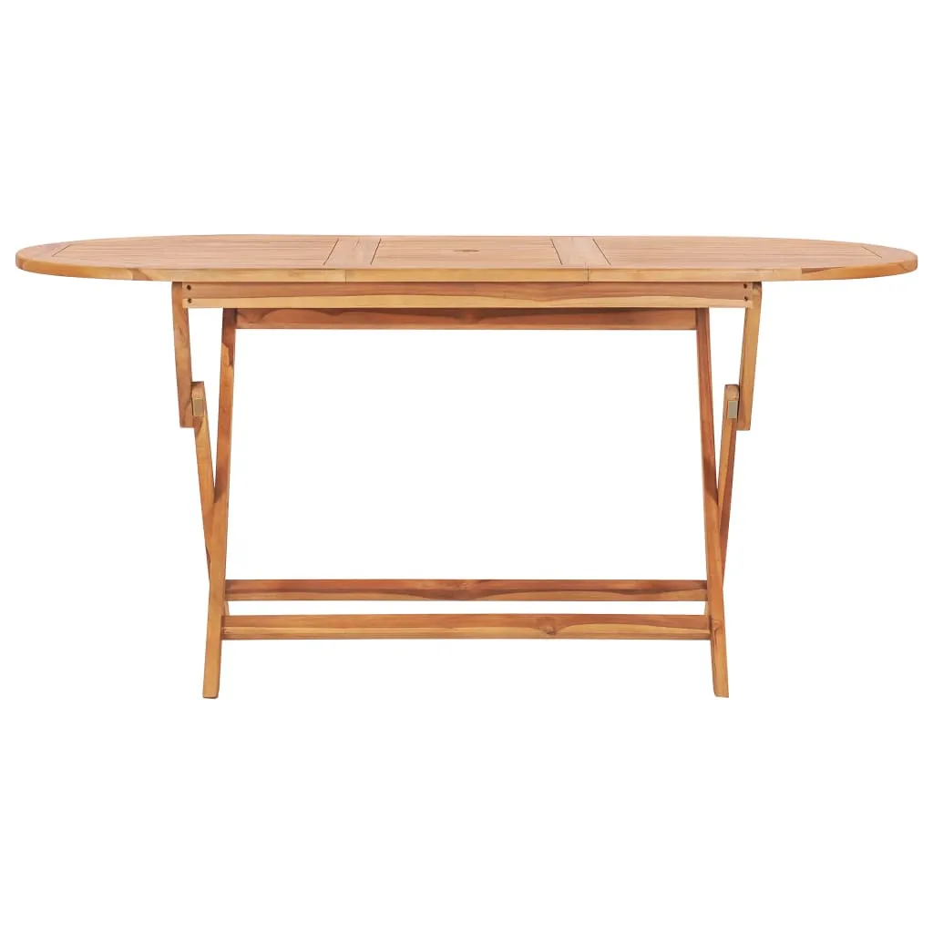 Elegante Naturholz Essgruppe 160 x 80 x 75 cm für Garten und Terrasse