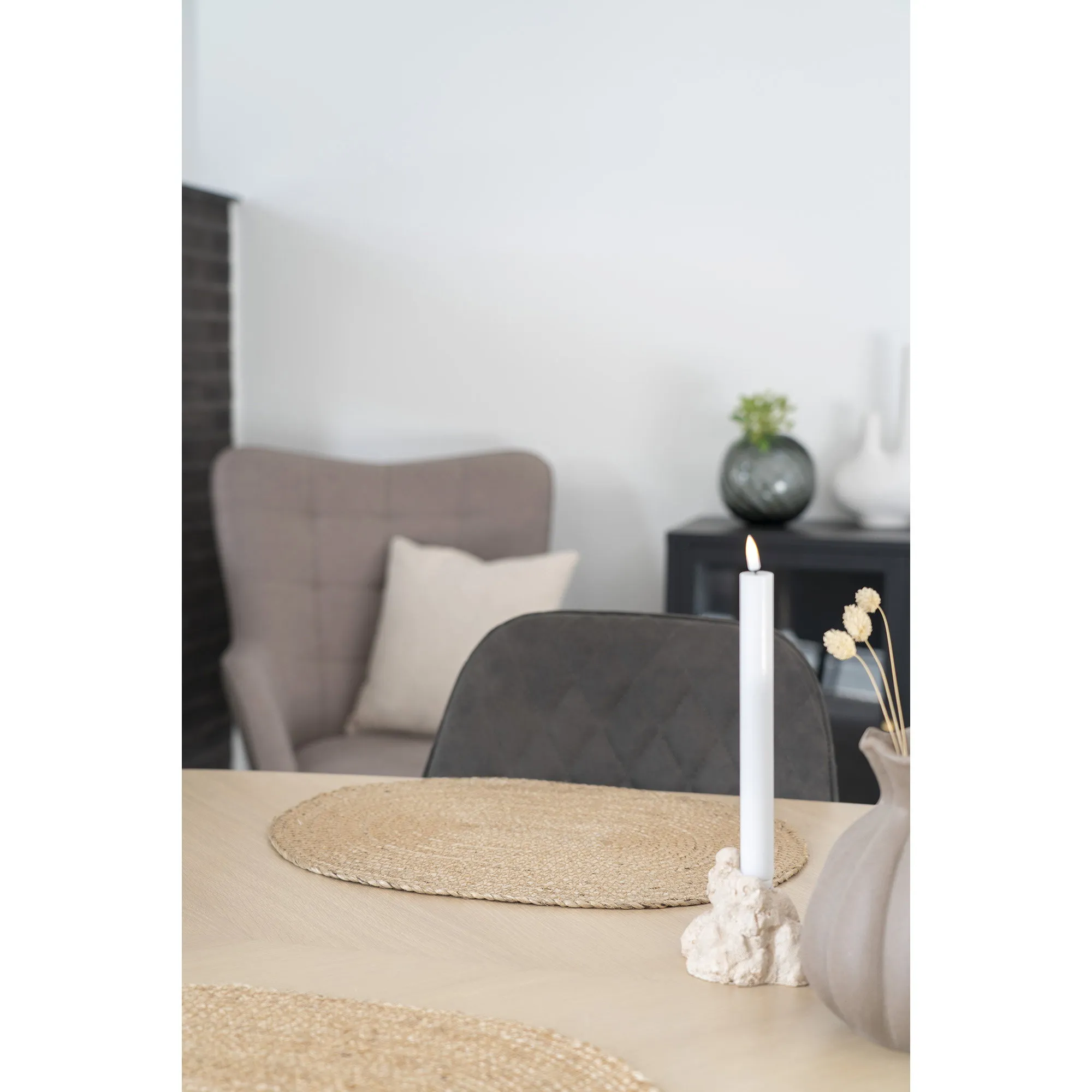 tinkaro Platzset geflochtene Jute oval 35x45 cm Natur 4er-Set
