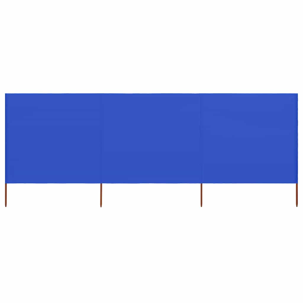 Faltbarer Windschutz 400 x 120 cm in Azurblau