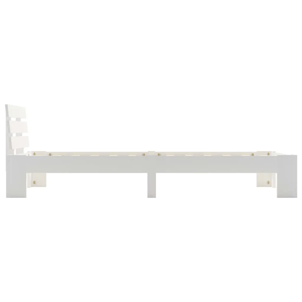 Massivholz Bettrahmen Weiß 213 x 95 x 66 cm für 90 x 200 cm Matratze