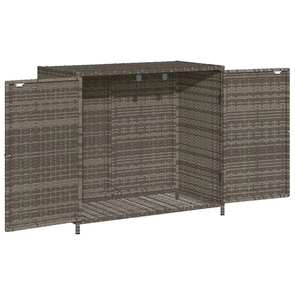 Gartenschrank Grau 83x45x76 cm Poly Rattan