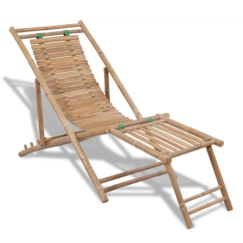 Liegestuhl aus Massivholz 152x59x80 cm in Naturfarbe, 4-fach verstellbar
