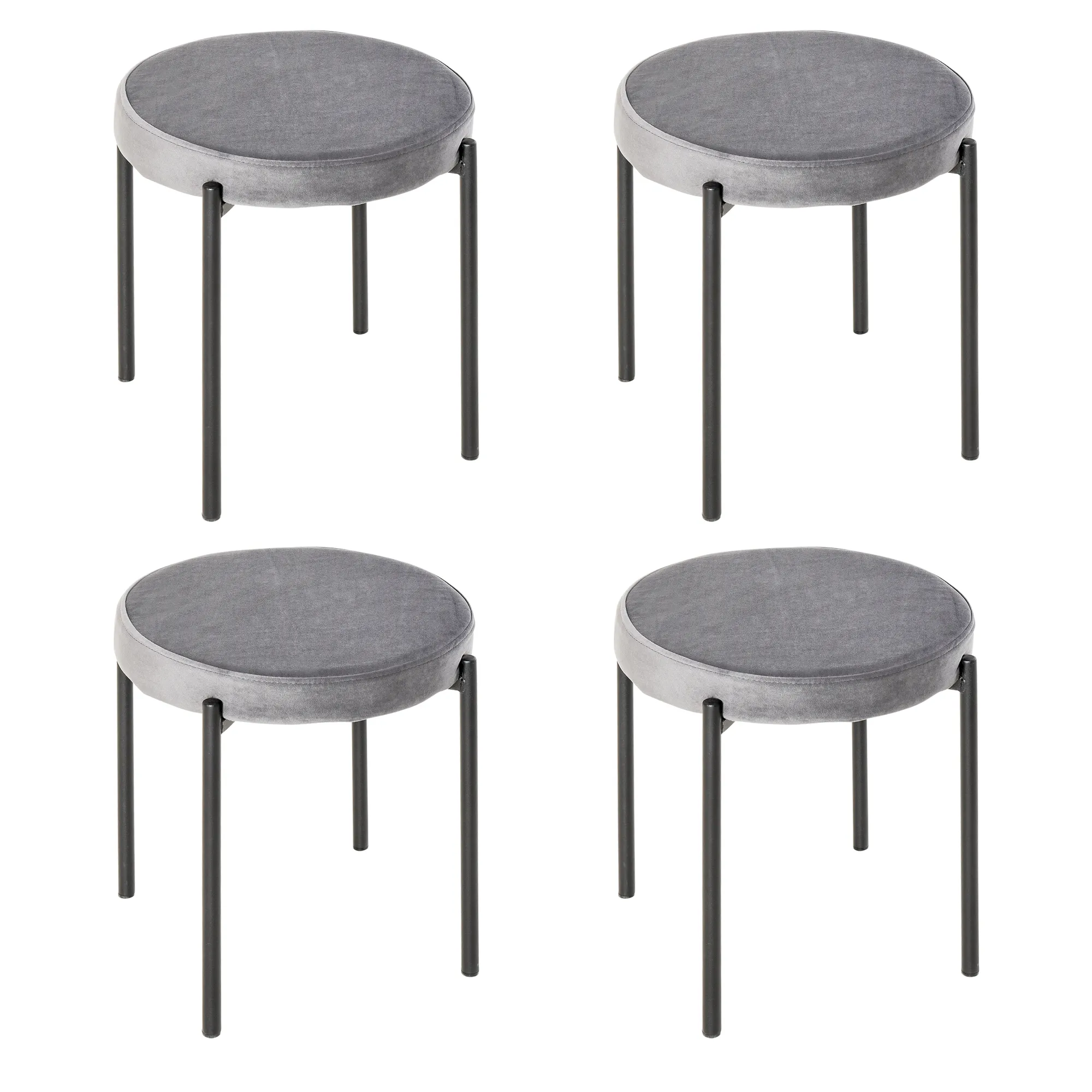 Stapelbare Küchenhocker Grau 41,5B x 41,5T x 46H cm