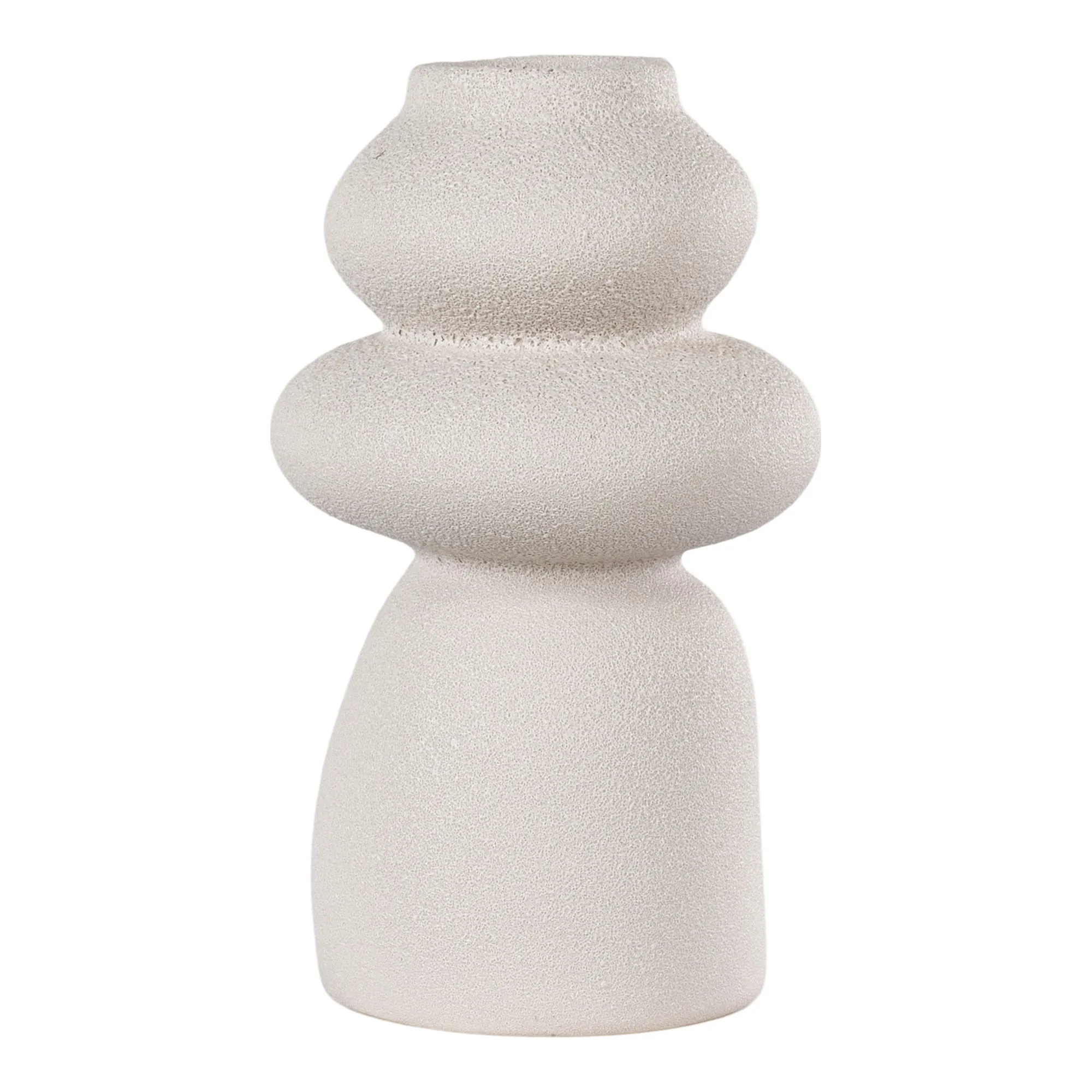 tinkaro Vase Steingut Beige