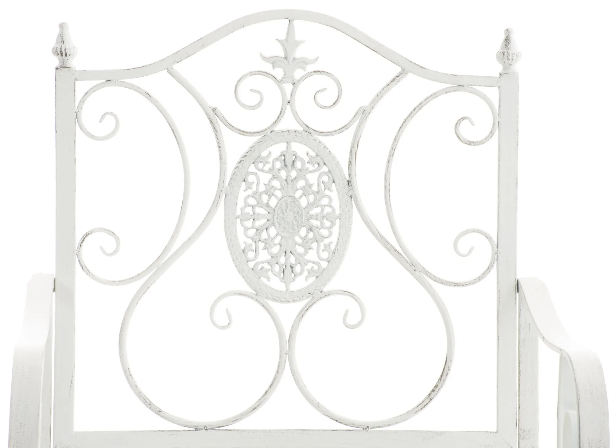 2er Set Gartenstühle Punjab 94x62x53 cm antik weiß