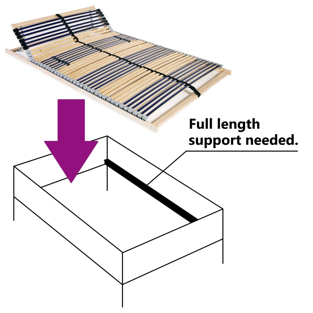 tinkaro Relax Lattenrost BETH 42 Latten 7 Zonen 100 x 200 cm Bettrost Kopfteil verstellbar