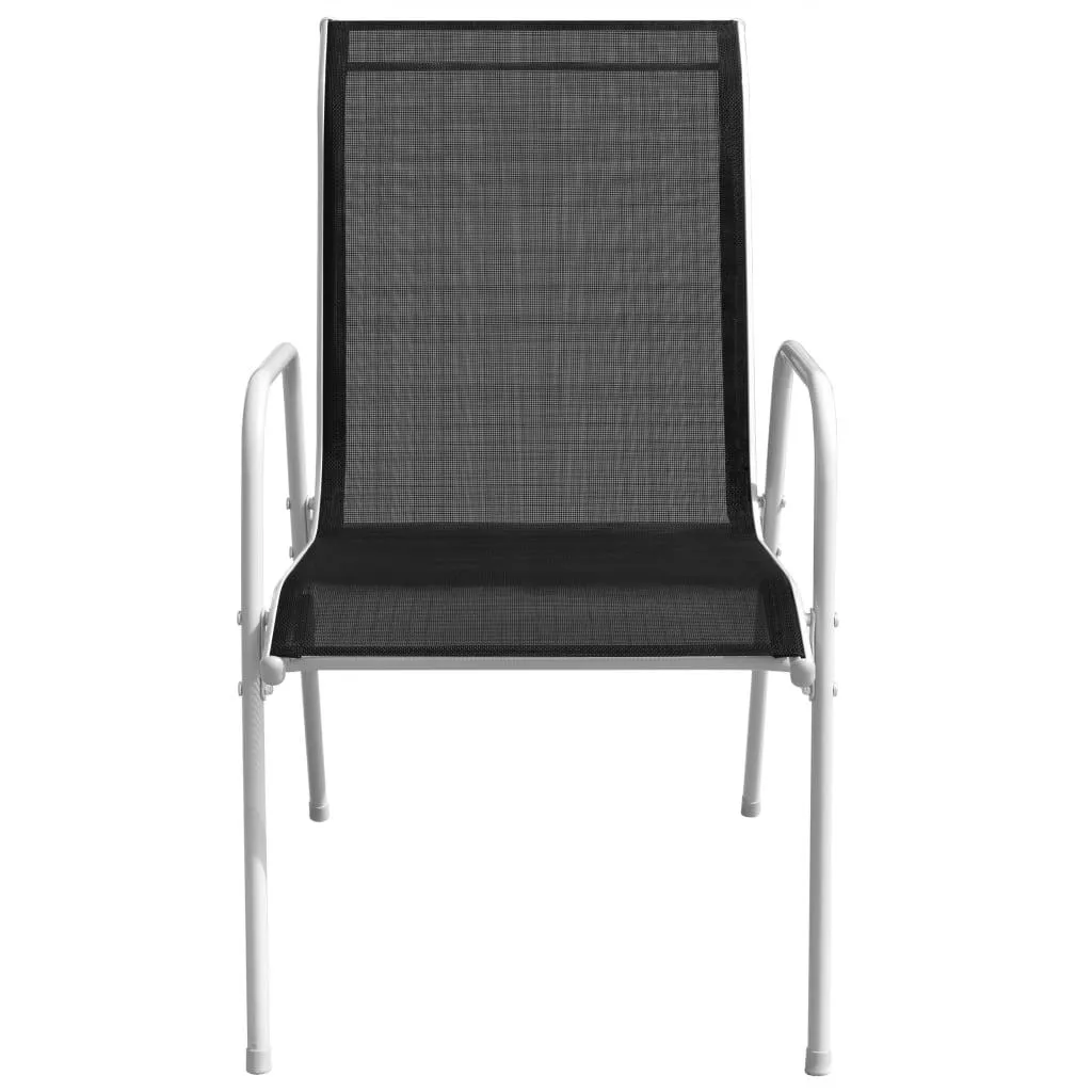 Gartenmöbel-Set Grau mit Tisch 50x71 cm und 2 Stühlen Schwarz/Grau