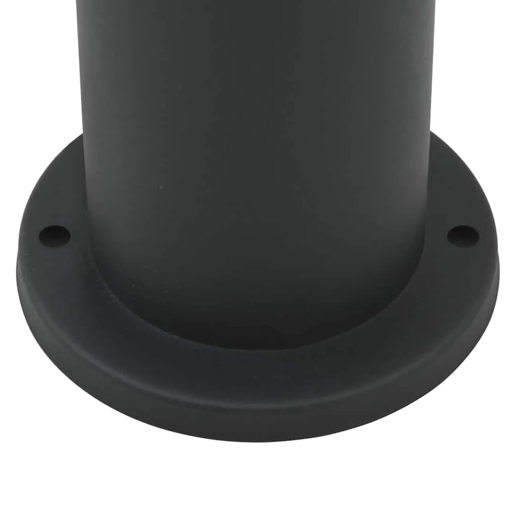 Schwarze Edelstahl Pollerleuchte 11x80 cm mit PIR-Bewegungssensor