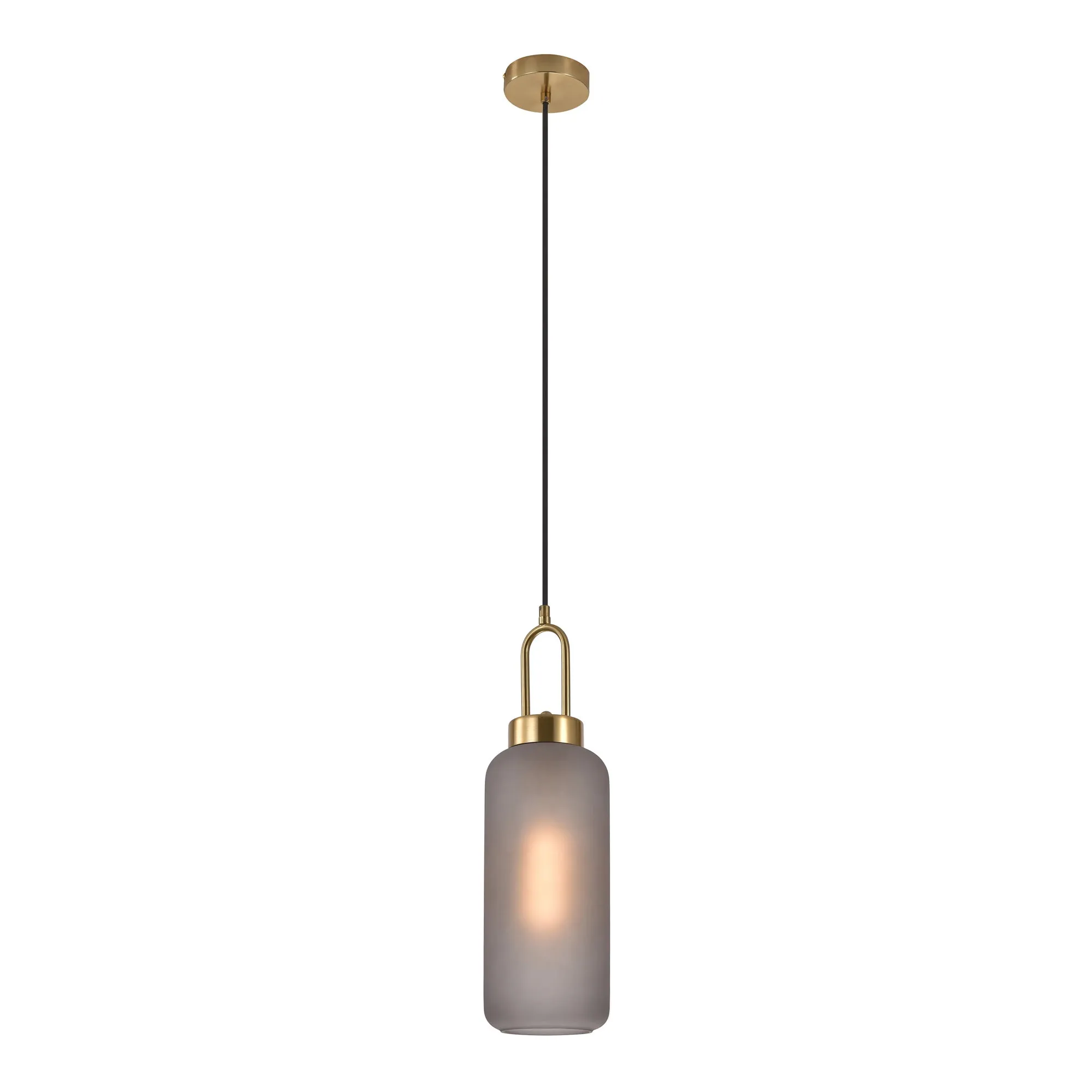 tinkaro Pendelleuchte Luton Glas, Stahl Messing