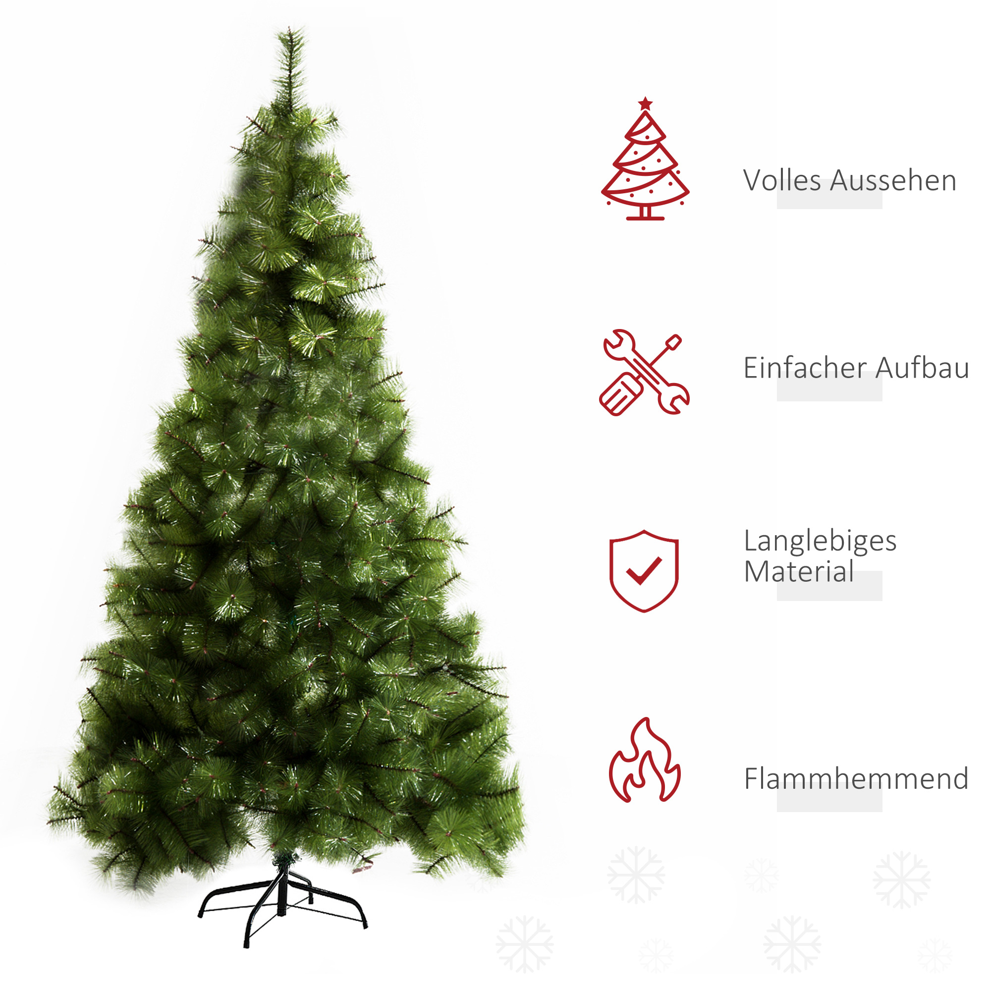 Weihnachtsbaum 2,1 m Grün mit 505 Zweigspitzen