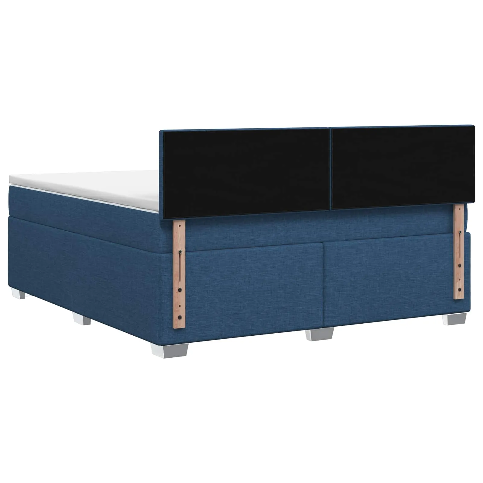 Boxspringbett 140x200 cm mit Matratze, Blau, Holzwerkstoff