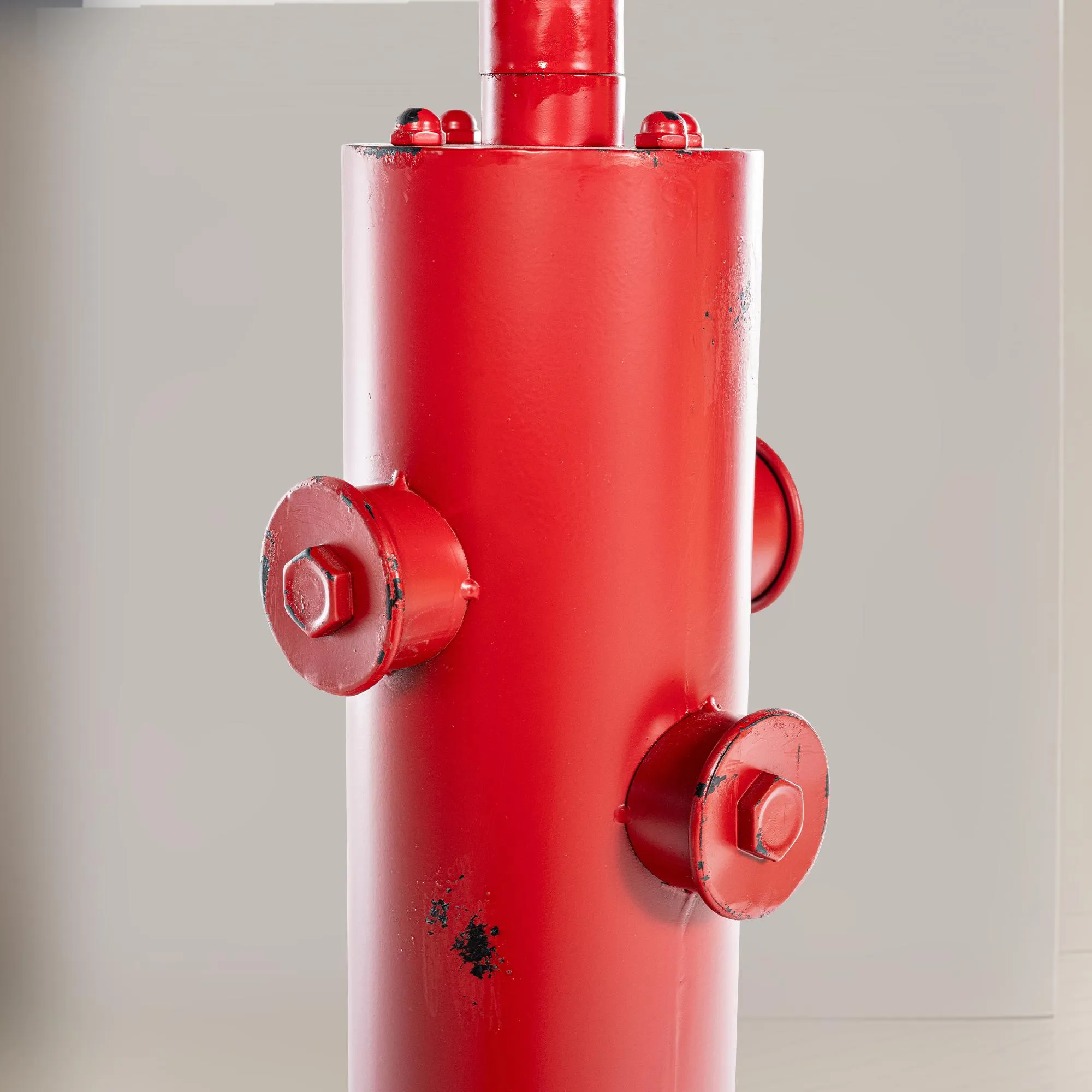 Stehtisch Ruhr Massivholz Metall 54x91-108 cm rot