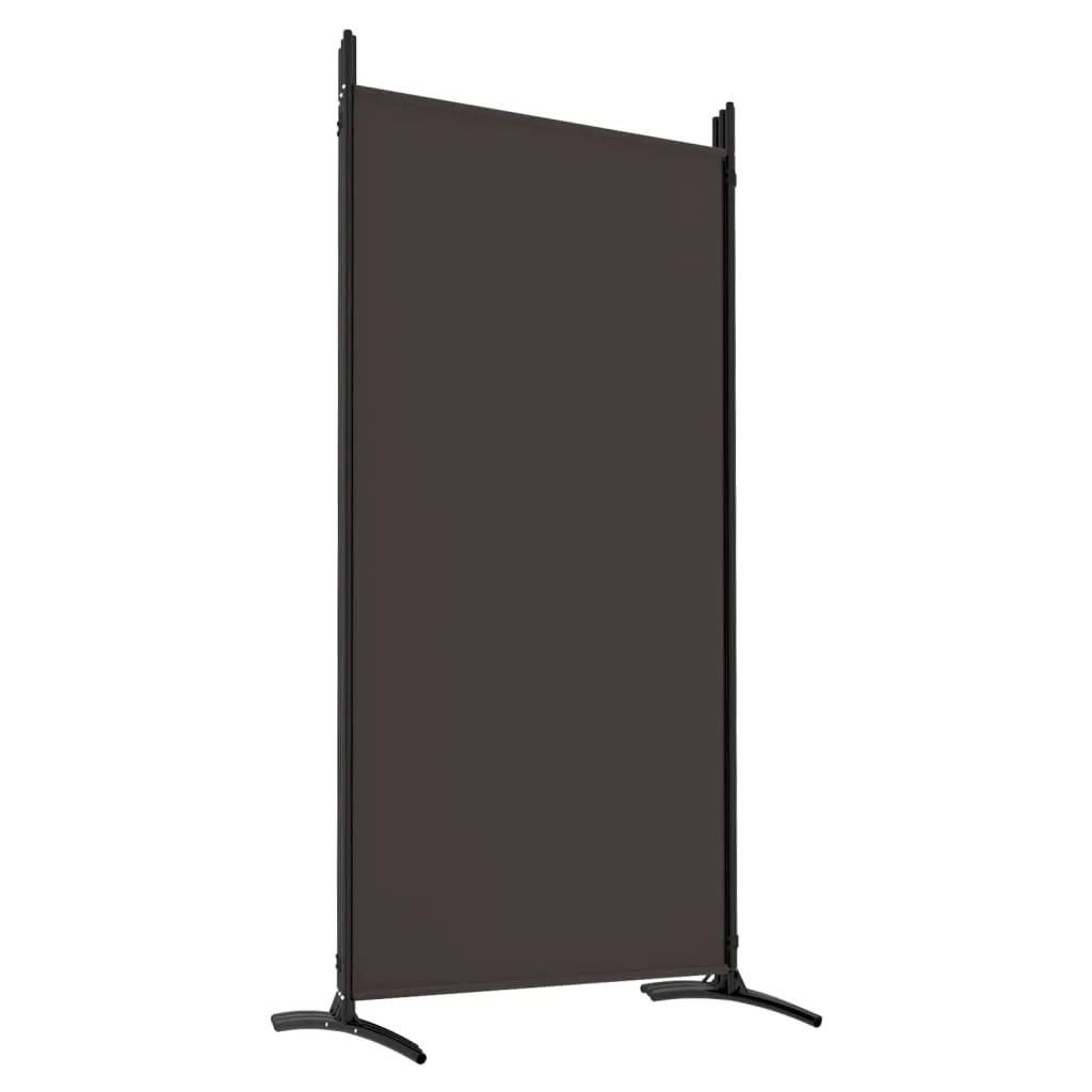 Paravent Raumteiler 520x180 cm Braun mit 6 Paneelen aus Stoff