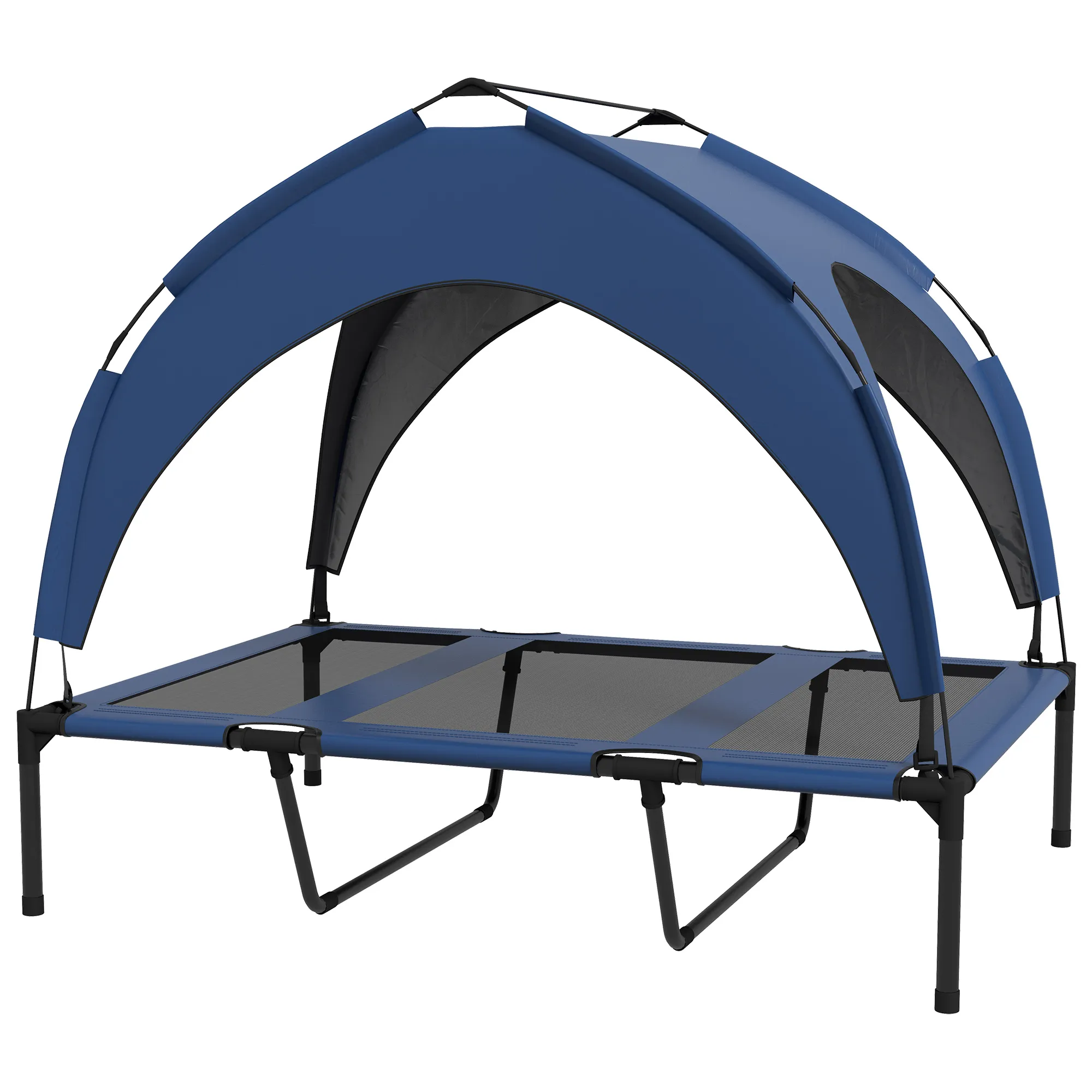 Hundebett Outdoor erhöht mit Dach, Oxford-Polyester, 106x76x94cm