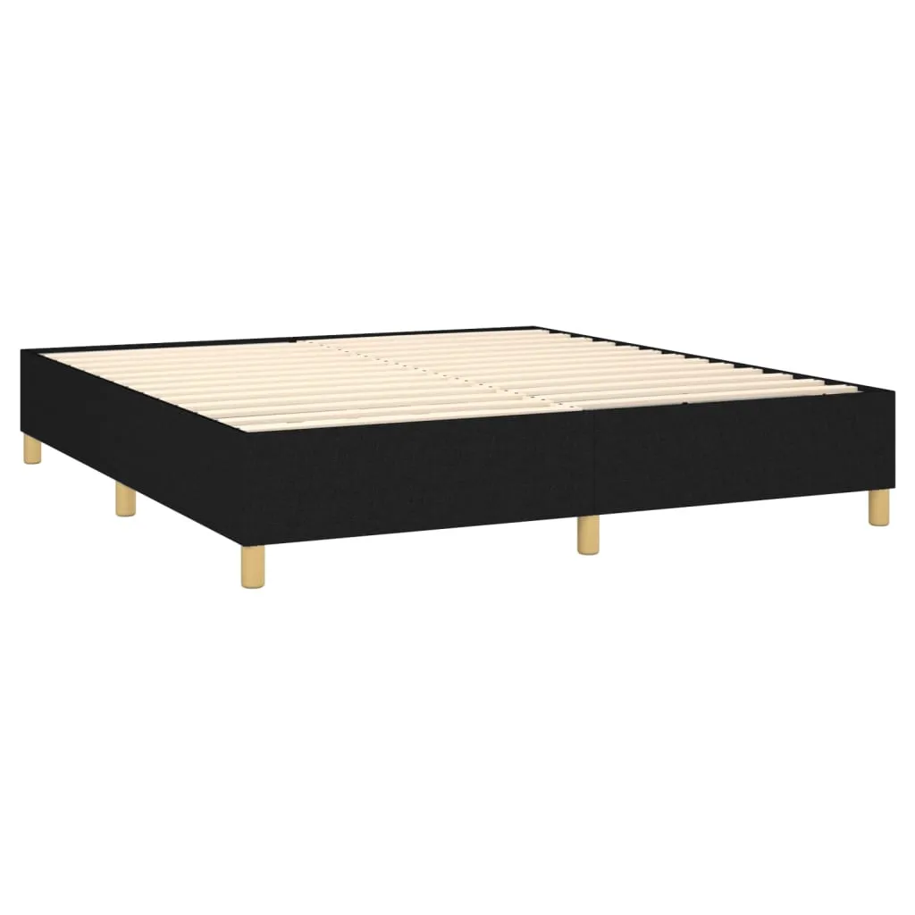 Boxspringbett mit Taschenfederkernmatratze, 160x200 cm, Schwarz