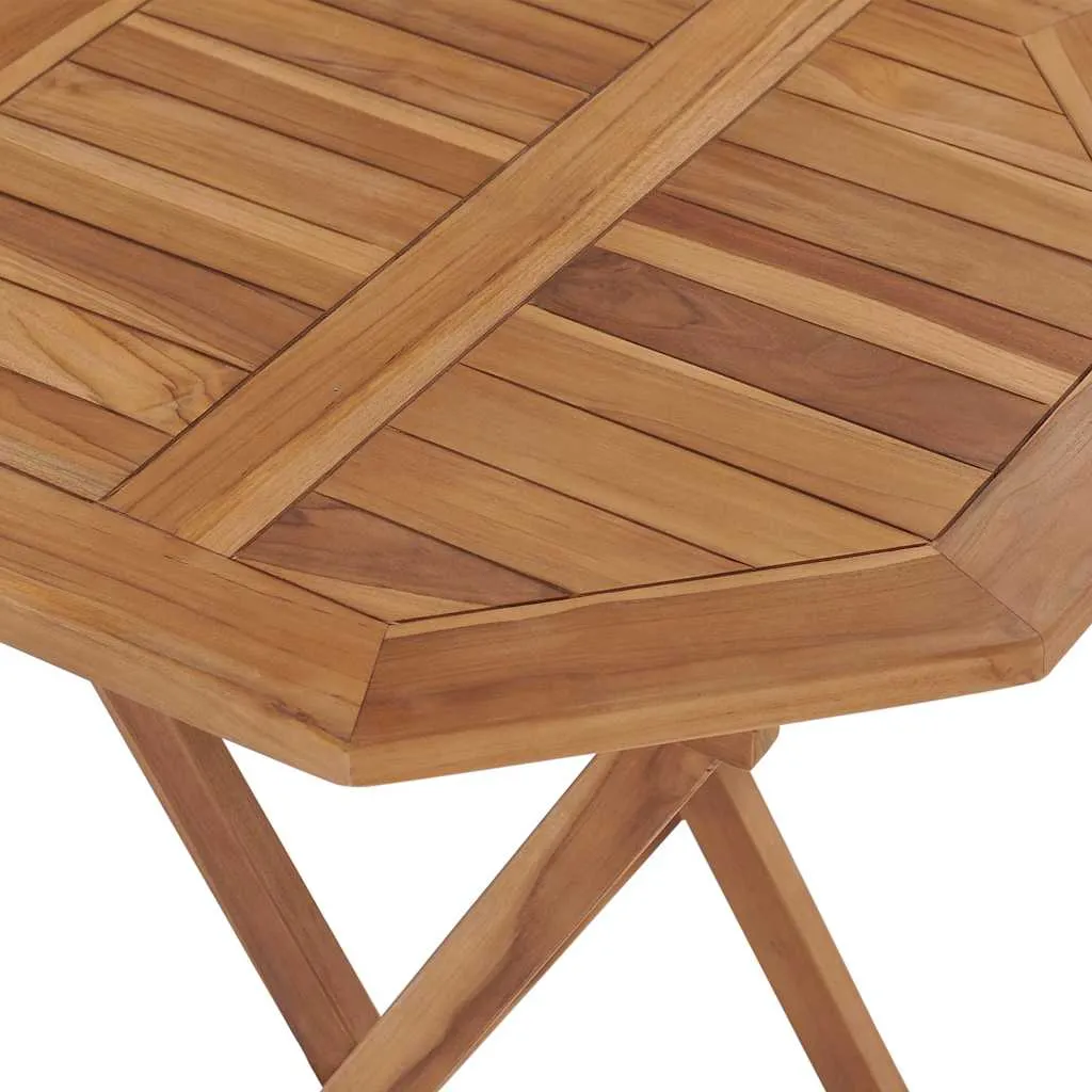 Klappbarer Gartentisch 60x60x75 cm Teak Massivholz