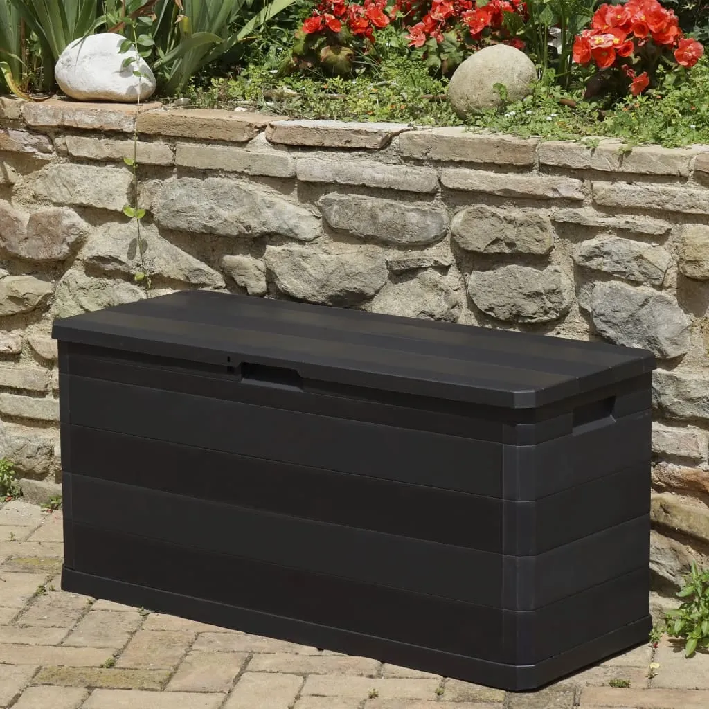 Gartenbox Polypropylen 117 x 45 x 56 cm Schwarz