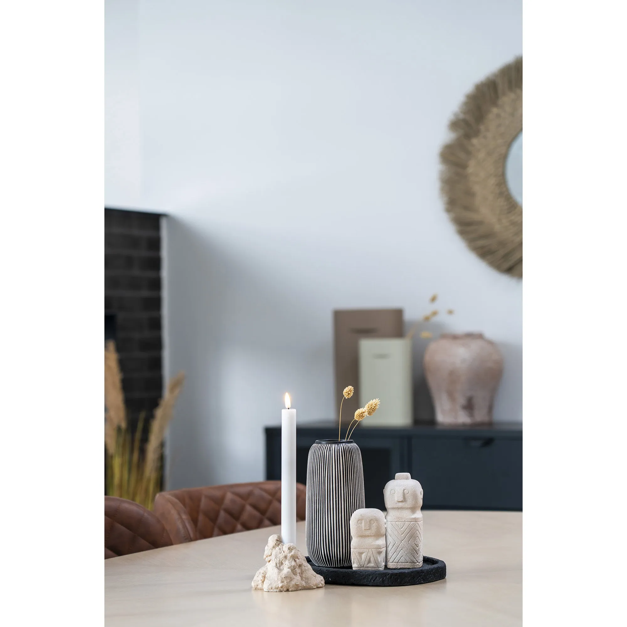tinkaro Dekoration Zement 5,5 x 5,5 x 10 cm Beige