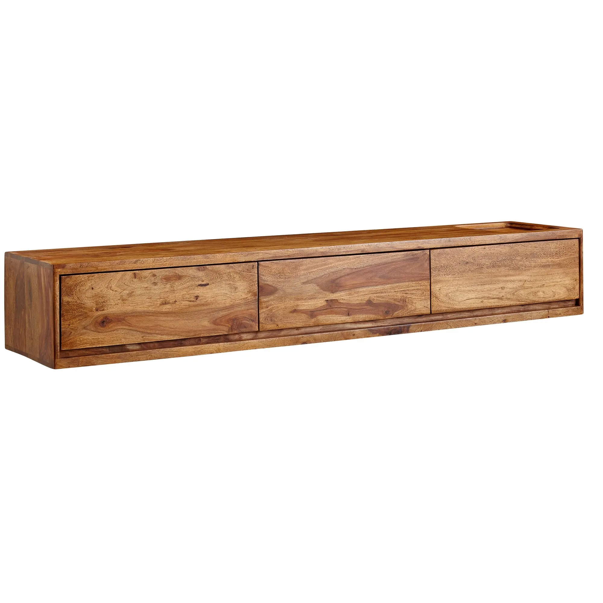 tinkaro Lowboard CAISIDE Sheesham Massivholz TV-Schrank Braun