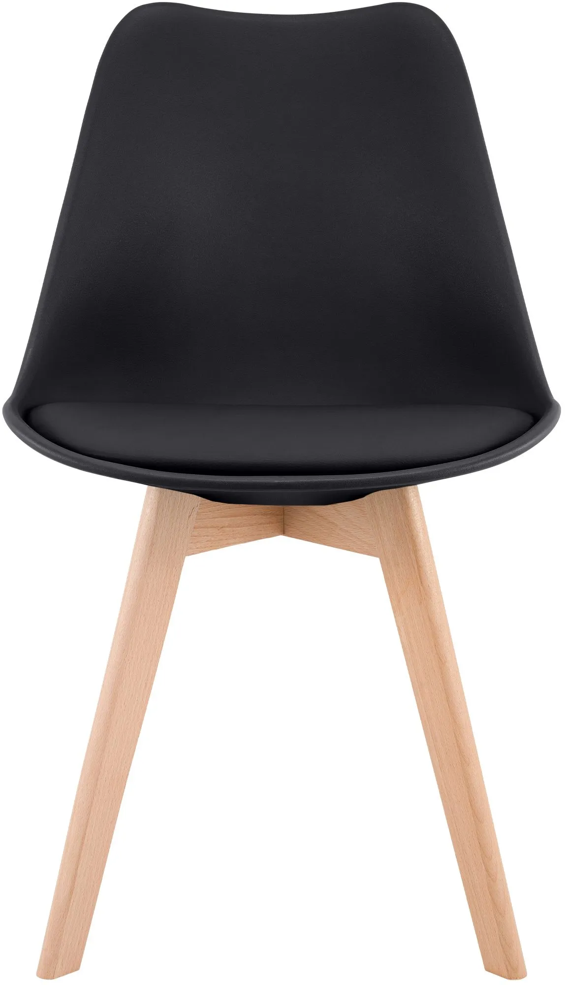Esszimmerstuhl Linares 83x49x50 cm Schwarz Kunstleder