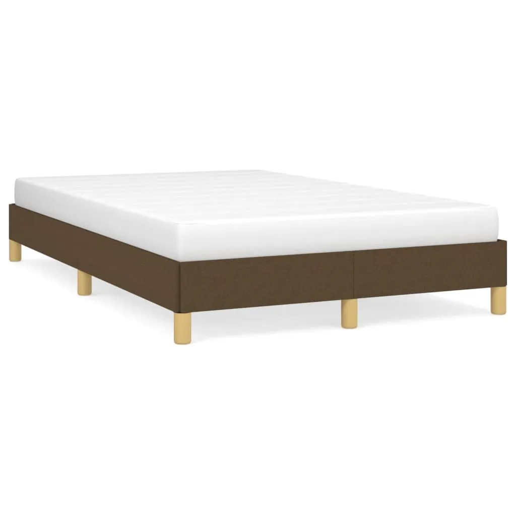 Bettgestell ohne Matratze Dunkelbraun 120x190 cm Stoff