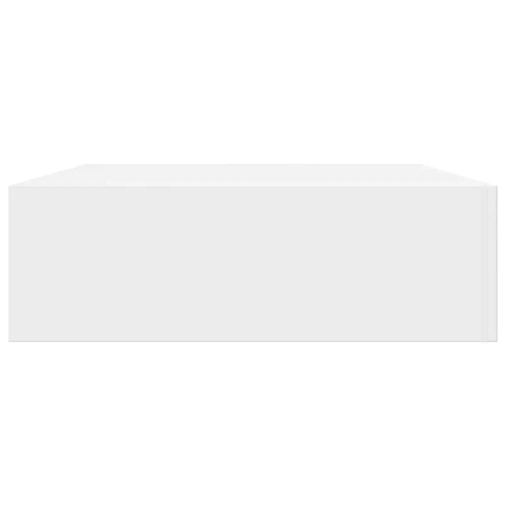 Schweberegal MDF mit mattem Finish 48x25x8 cm Weiß