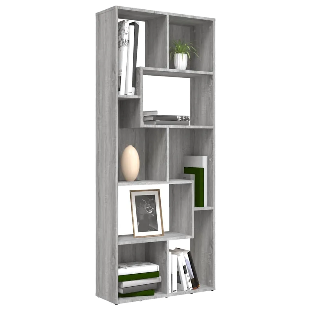 Bücherregal 67x24x161 cm in Grau Sonoma aus Holzwerkstoff