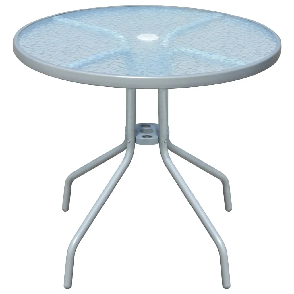 Gartenmöbel-Set Grau 80 x 71 cm mit 4 Stapelstühlen