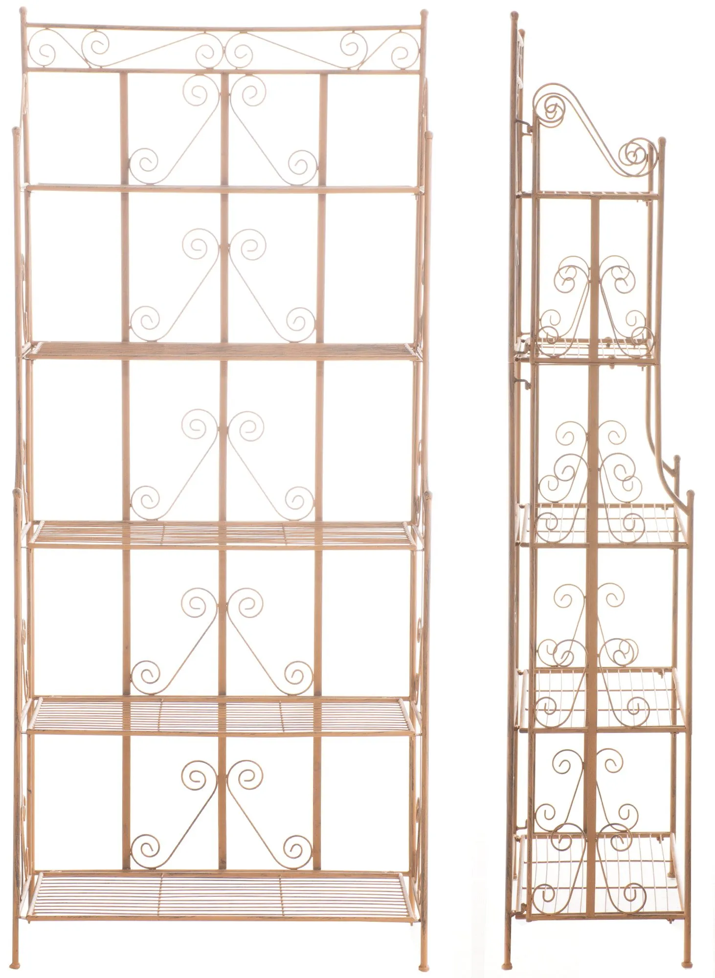 Standregal Ciara klappbar 173x74,5x34,5 cm antik braun