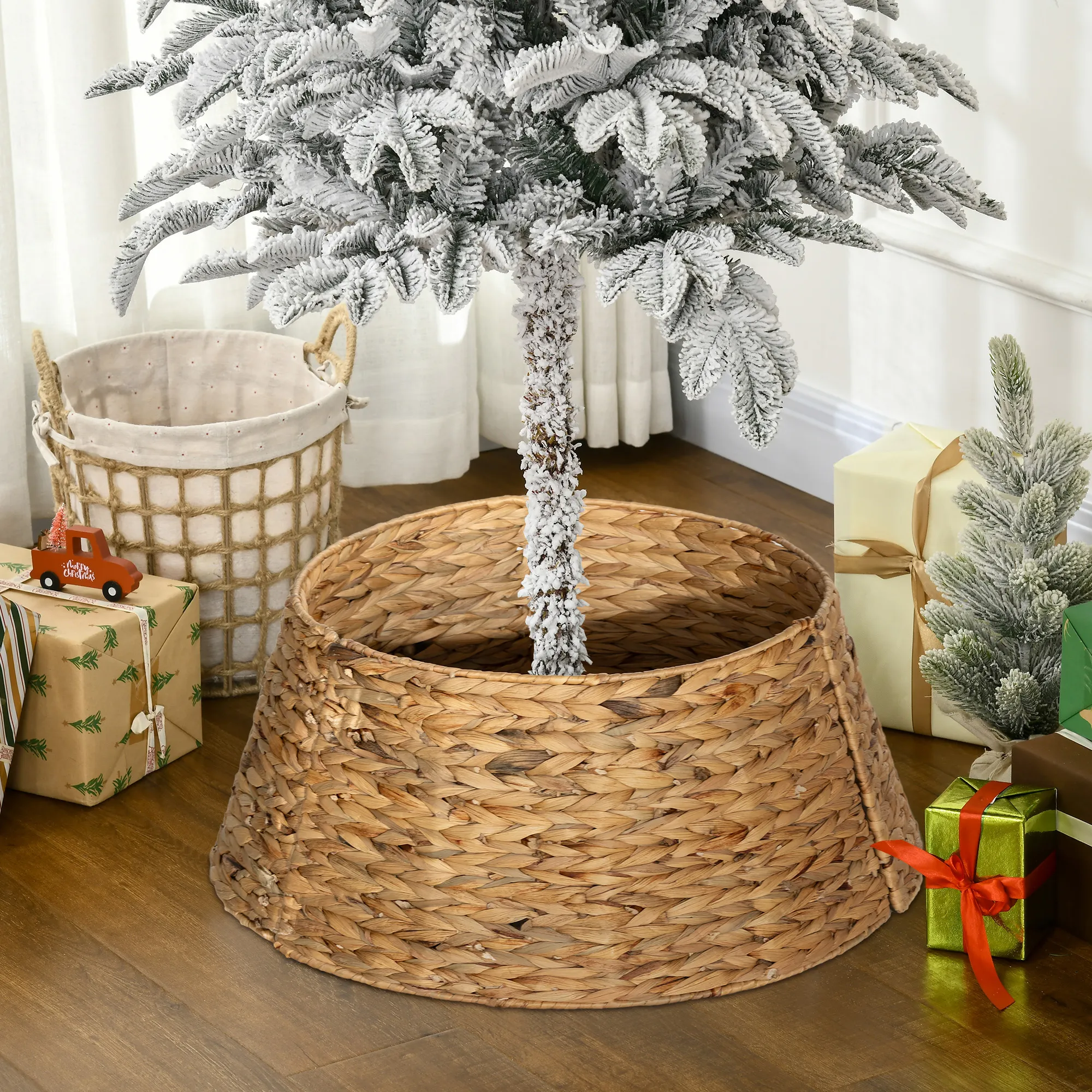 Weihnachtsbaum-Ständerverkleidung Wasserhyazinthe Ø60 x 28 cm