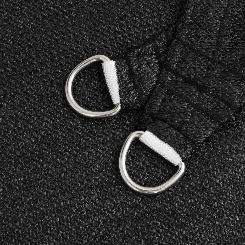 Sonnensegel Trapez 4/5 x 4 m Schwarz aus HDPE mit UV-Schutz